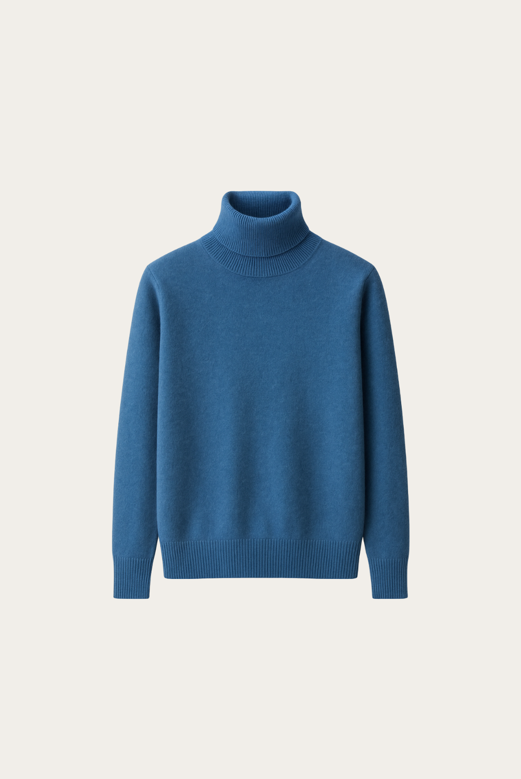 Sky Blue Cashmere Turtleneck